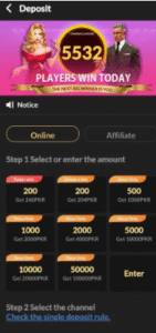 Bazar Fortune Game deposit